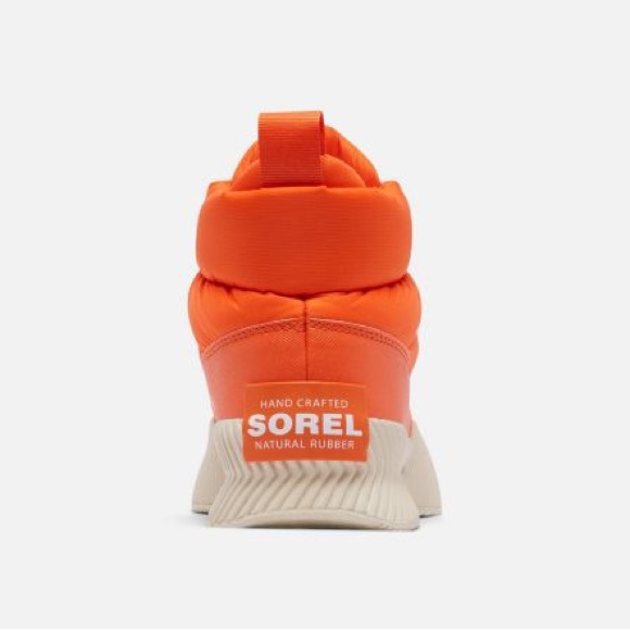 9 🔖 SOREL OUT N ABOUT III PUFFY ZIP WP Women's Outdoor Boot NEW Orange - Picture 3 of 16